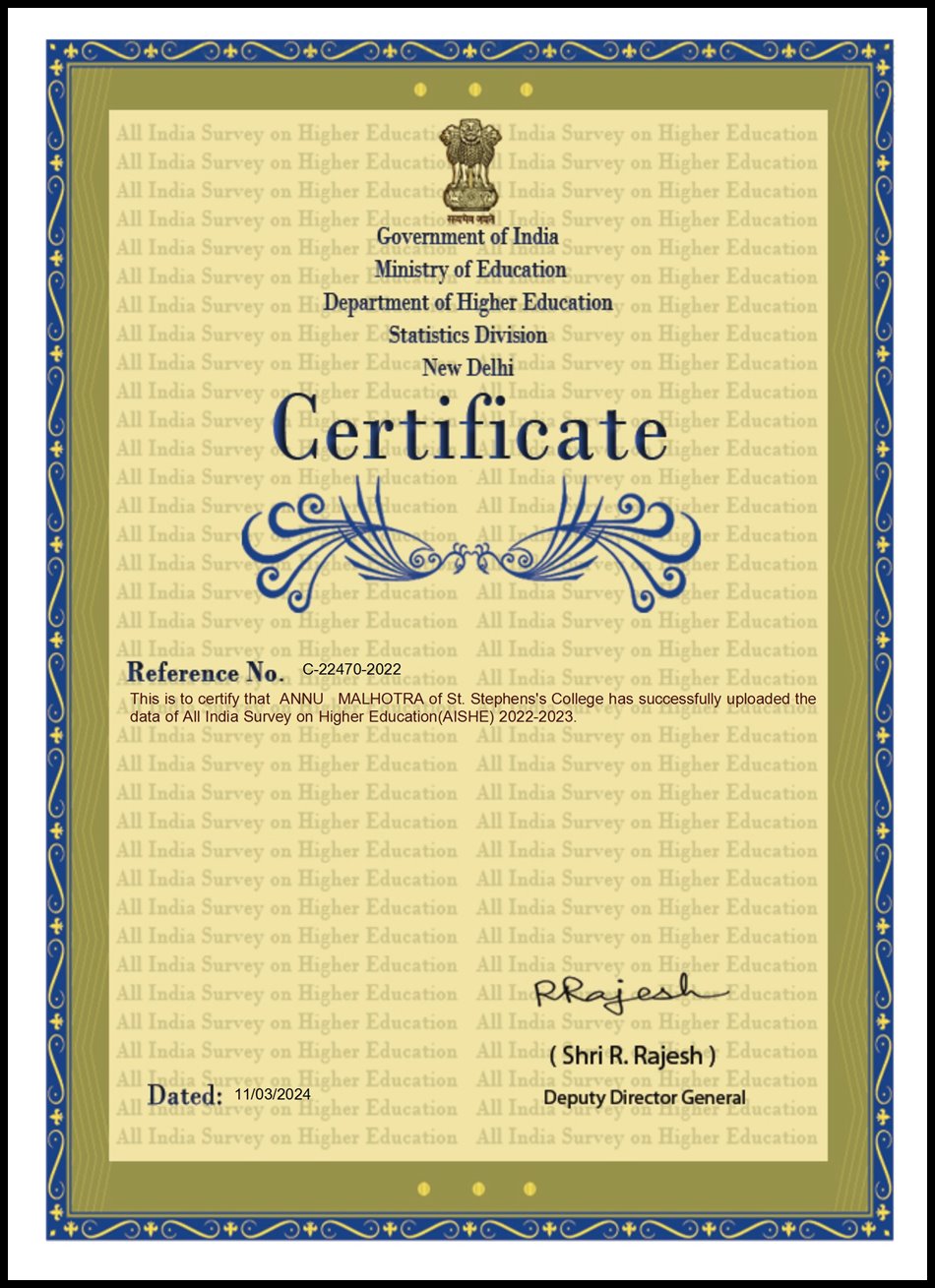 AISHE Certificate 2022-23