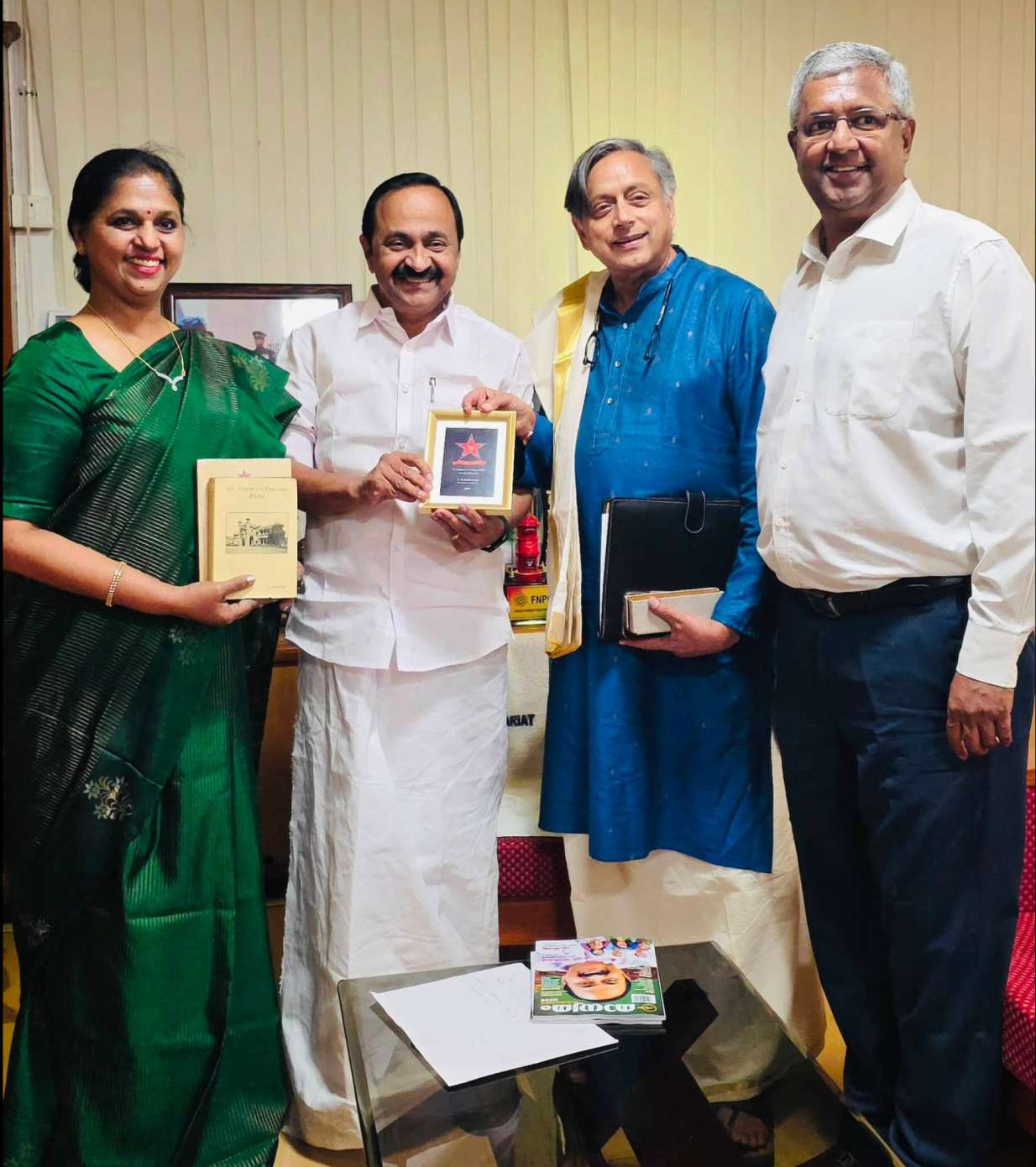 Principal Prof. Susan Elias Meets Kerala Chief Minister V. D. Satheesan Along with Distinguished Senior Alumnus Dr. Shashi Tharoor